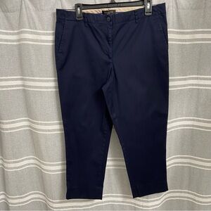 TALBOTS / Navy Blue Crop Chino Pants Size 12P